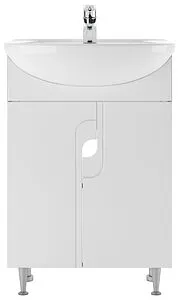 Тумба под умывальник напольная Айсберг Уют 55 белый DA2002T, 3