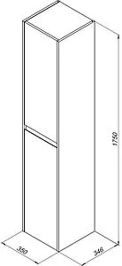 Шкаф-пенал Aquanet Nova Lite 35 дуб рустикальный 00249522 Шкаф-пенал Aquanet Nova Lite 35 дуб рустикальный 00249522, 2