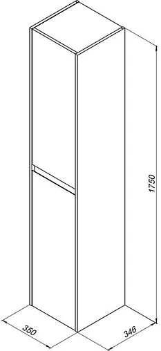 Шкаф-пенал Aquanet Nova Lite 35 дуб рустикальный 00249522
