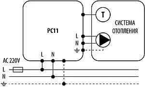 Контроллер для управления насосом отопления Salus PC11, 3
