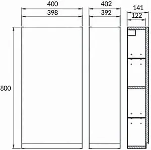 Шкаф-зеркало Cersanit Moduo 60 белый/дуб SB-LS-MOD40/Wh+SB-MD-MOD20-SW, 2