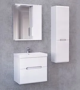 Шкаф-зеркало Jorno Moduo Slim 60 белый Mod.03.60/W, 5