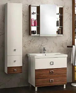 Шкаф-пенал подвесной Aquaton Стамбул 35 белый/эбони тёмный 1A127703ST560 Шкаф-пенал подвесной Aquaton Стамбул 35 белый/эбони тёмный 1A127703ST560, 5