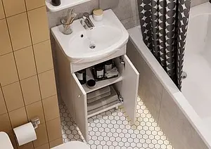 Тумба-умывальник напольная Aquaton Мира H 45 белый 1A1044K1MR010 Тумба-умывальник напольная Aquaton Мира H 45 белый 1A1044K1MR010, 5