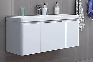 Тумба-умывальник подвесная Aquaton Шерилл 105 белый 1A2063K1SH010, 3