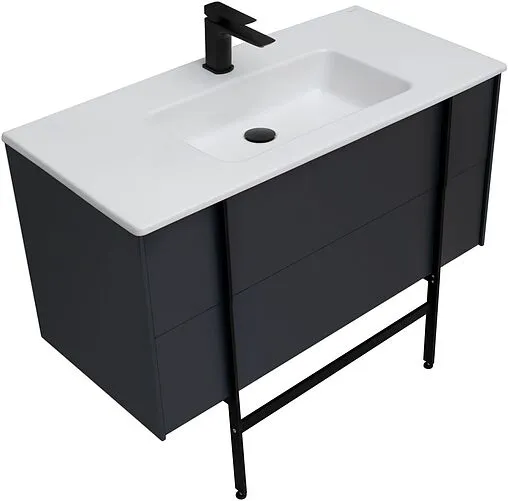 Тумба-умывальник подвесная Allen Brau Reality 100 антрацит 1.32007.AM+