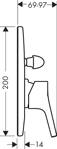 Смеситель для ванны скрытого монтажа Hansgrohe Talis S хром 72407000