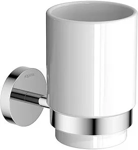 Стакан Aquatek Бетта хром/белый AQ4604CR, 1