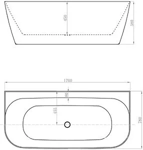 Ванна акриловая Allen Brau Priority 3 170x78 белый матовый/панель папирус 2.31003.21/PWM Ванна акриловая Allen Brau Priority 3 170x78 белый матовый/панель папирус 2.31003.21/PWM, 2