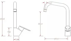 Смеситель для кухни SMARTsant Лайф хром SM243501AA, 2