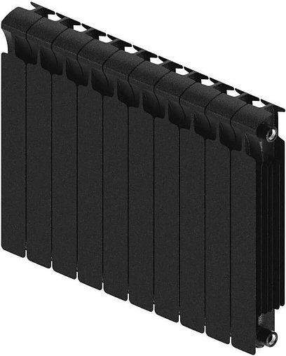 Радиатор биметаллический 10 секций Rifar Monolit 500 черный RM50010 ant