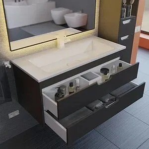 Тумба-умывальник подвесная Uperwood UPD Modul 95 чёрный матовый 393020553 Тумба-умывальник подвесная Uperwood UPD Modul 95 чёрный матовый 393020553, 4