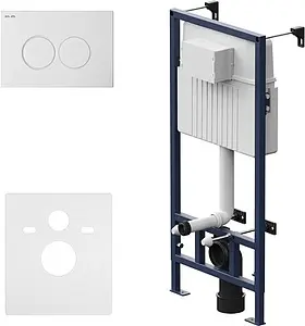 Инсталляция для подвесного унитаза Set 4 в 1 Am.Pm ProC I012707.0101 с кнопкой белый глянцевый Инсталляция для подвесного унитаза Set 4 в 1 Am.Pm ProC I012707.0101 с кнопкой белый глянцевый, 1