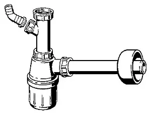 Сифон бутылочный для раковины Viega 5727 белый 326319 Сифон бутылочный для раковины Viega 5727 белый 326319, 2