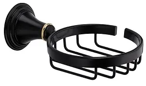 Мыльница Fixsen Luksor чёрный/золото FX-71609B Мыльница Fixsen Luksor чёрный/золото FX-71609B, 1