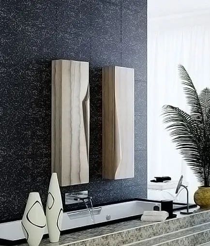 Шкаф-пенал подвесной Clarberg Papyrus wood 35 светлое дерево Pap-w.05.35/LIGHT