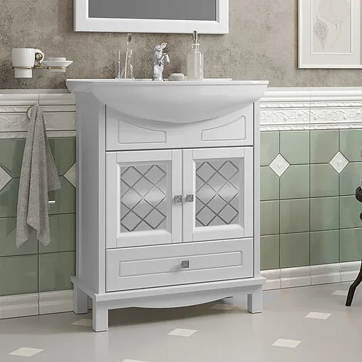 Тумба под умывальник напольная Opadiris Омега 65 белый матовый 00-00007358