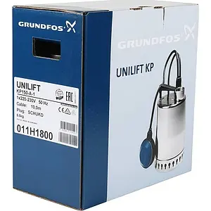 Насос дренажный Q=8.5м³/ч H=5.5м Grundfos UNILIFT KP 150-A1 011H1800 Насос дренажный Q=8.5м³/ч H=5.5м Grundfos UNILIFT KP 150-A1 011H1800, 5