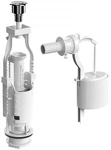 Комплект арматуры для бачка однорежимный ½&quot; пластик боковой BERGES Eko 12 030412, 1