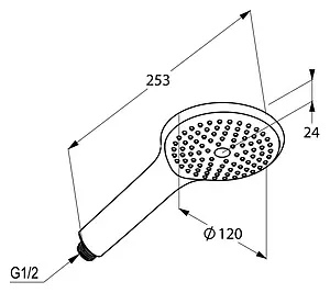 Лейка ручного душа Kludi Freshline хром 6780005-00 Лейка ручного душа Kludi Freshline хром 6780005-00, 2