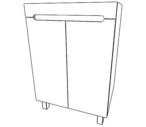 Тумба-умывальник напольная Айсберг Аура 50 белый DA2503T+S-UM-COM50/1-w