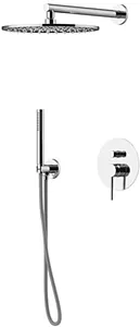Душевая система со смесителем для душа Gattoni Circle Two хром 9190/PDC0 Душевая система со смесителем для душа Gattoni Circle Two хром 9190/PDC0, 1