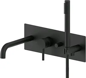 Смеситель для ванны скрытого монтажа Paffoni Light чёрный матовый LIG001NO Смеситель для ванны скрытого монтажа Paffoni Light чёрный матовый LIG001NO, 1