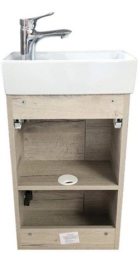 Тумба-умывальник подвесная Comforty Асти 40 дуб дымчатый 00-00000831CF