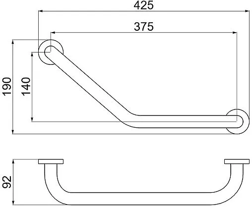 Поручень Aquatek хром AQ4997CR