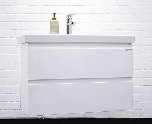 Тумба-умывальник подвесная Домино Graffo 80 белый DGr2103T+S-UM-MOD80SL/1