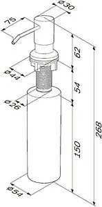 Дозатор для жидкого мыла Am.Pm X-Joy чёрный матовый A8437122, 2