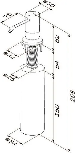 Дозатор для жидкого мыла Am.Pm X-Joy чёрный матовый A8437122