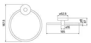 Полотенцедержатель IDDIS Sena хром SENSSO0i51, 2