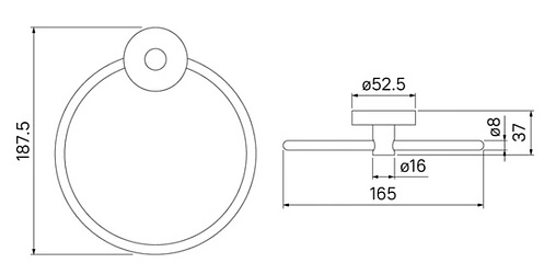 Полотенцедержатель IDDIS Sena хром SENSSO0i51