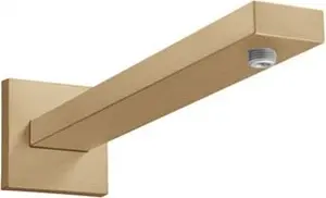 Держатель верхнего душа на стену Hansgrohe Square 390 шлифованная бронза 27694140, 1