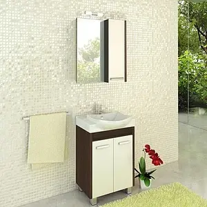 Тумба-умывальник напольная Comforty Киото 60 белый/венге Тумба-умывальник напольная Comforty Киото 60 белый/венге, 5