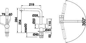 Смеситель для кухни Blanco Linus шампань 516704 Смеситель для кухни Blanco Linus шампань 516704, 2