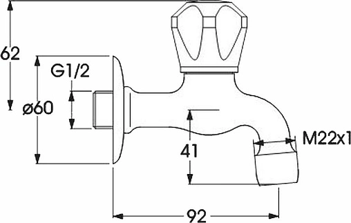 Кран для раковины настенный Vidima Vit хром BA158AA