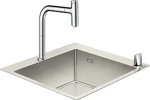 Мойка кухонная с встроенным смесителем Hansgrohe C71-F450-06 55x50 хром 43201000 Мойка кухонная с встроенным смесителем Hansgrohe C71-F450-06 55x50 хром 43201000, 1