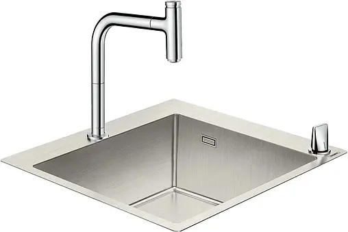 Мойка кухонная с встроенным смесителем Hansgrohe C71-F450-06 55x50 хром 43201000