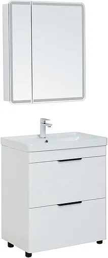 Тумба-умывальник напольная Aquanet Ирис new 70 белый глянец 00310153+