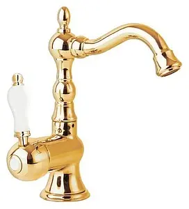 Смеситель для раковины Cezares Venezia золото/белый VENEZIA-LSM2-03/24-Bi Смеситель для раковины Cezares Venezia золото/белый VENEZIA-LSM2-03/24-Bi, 1