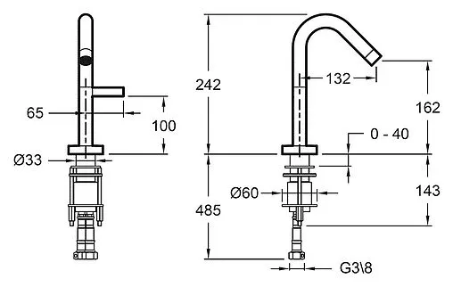 Смеситель для раковины Jacob Delafon Stillness хром E979-4-CP Смеситель для раковины Jacob Delafon Stillness хром E979-4-CP