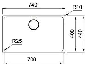 Мойка кухонная Franke Maris MYX 110-70 нержавеющая сталь 122.0601.312 Мойка кухонная Franke Maris MYX 110-70 нержавеющая сталь 122.0601.312, 2