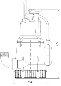 Насос дренажный Q=16м³/ч H=10.5м Grundfos KPC 600A 98851054 Насос дренажный Q=16м³/ч H=10.5м Grundfos KPC 600A 98851054, 2