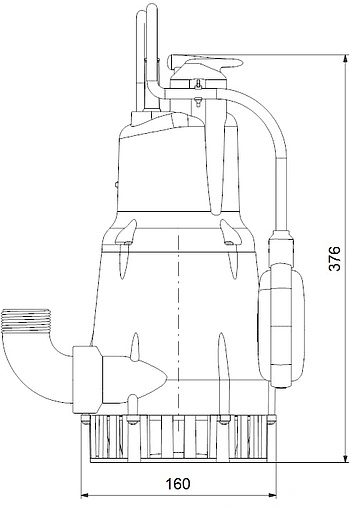 Насос дренажный Q=16м³/ч H=10.5м Grundfos KPC 600A 98851054 Насос дренажный Q=16м³/ч H=10.5м Grundfos KPC 600A 98851054
