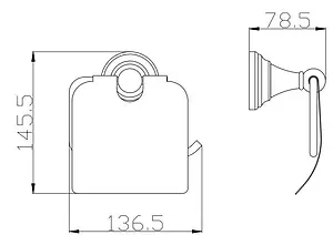 Держатель туалетной бумаги Rav Slezak Morava retro золото MKA0400Z, 2