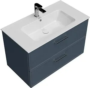 Тумба-умывальник подвесная Kerama Marazzi Piano Classic 85 ясень синий PIA.CL.85\BLU.M+PI.wb.85 Тумба-умывальник подвесная Kerama Marazzi Piano Classic 85 ясень синий PIA.CL.85\BLU.M+PI.wb.85, 4
