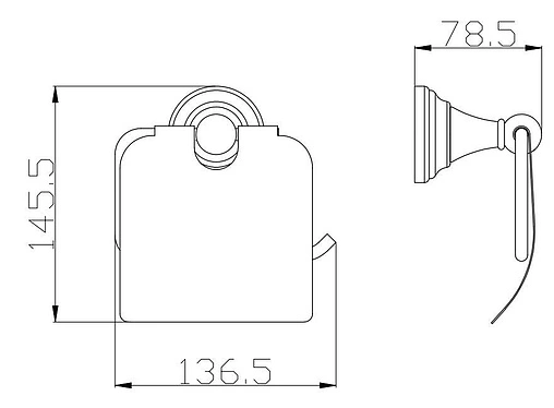 Держатель туалетной бумаги Rav Slezak Morava retro золото MKA0400Z