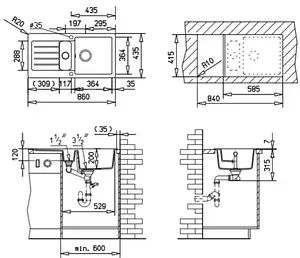 Мойка кухонная Teka Kea 60 B-TG белый арктик 40143373 Мойка кухонная Teka Kea 60 B-TG белый арктик 40143373, 2
